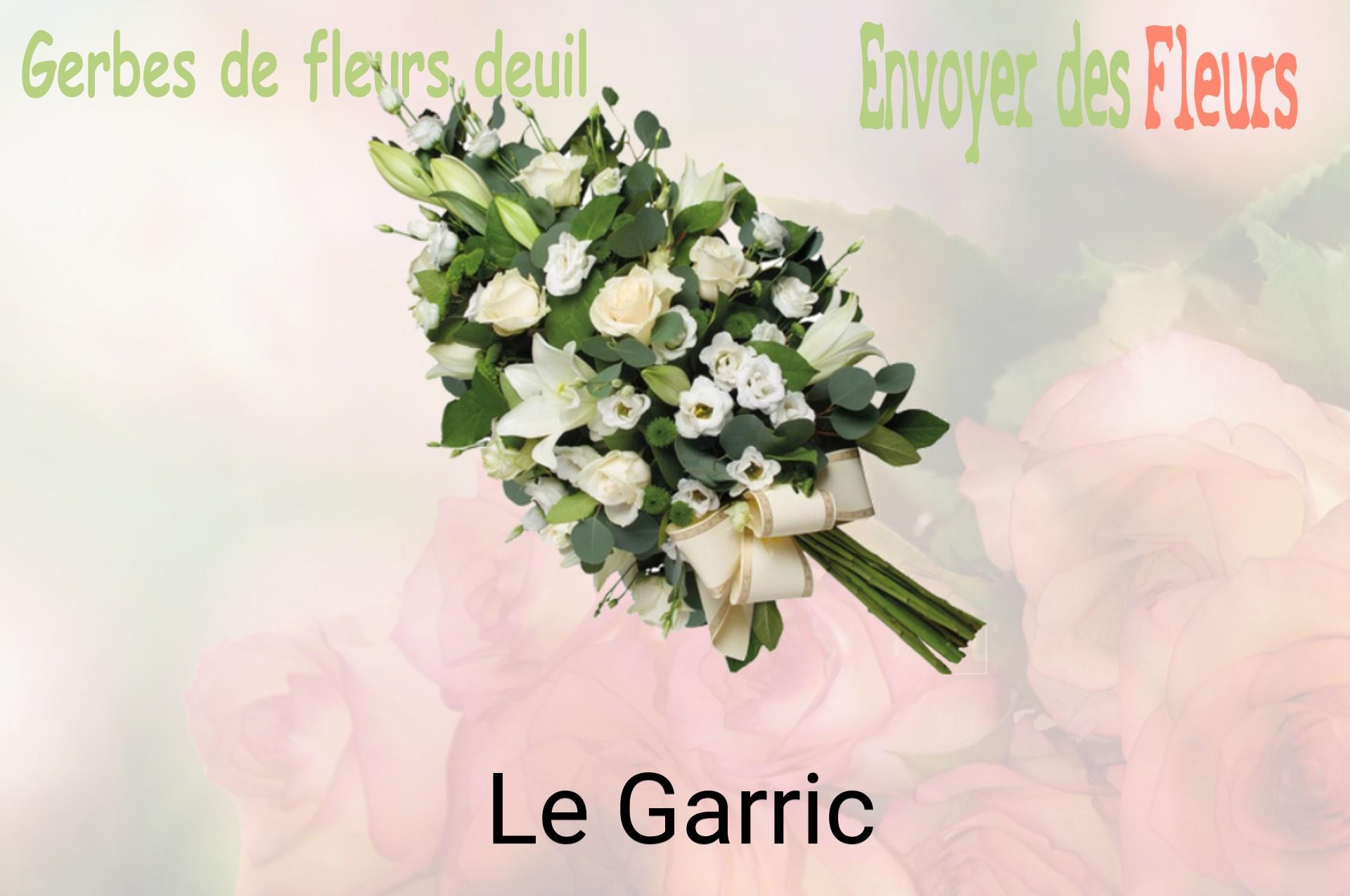 Gerbe de fleurs de deuil livrée à Le Garric